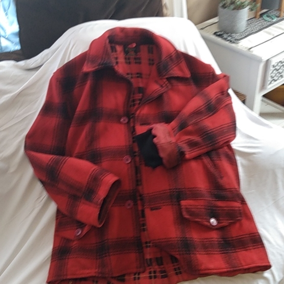 JC Higgins Jackets \u0026 Coats | Vintage 40s to 50s J.C. Higgins Buffalo Plaid Hunting Field Jacket | Color: Black/Red | Size: Lxl | Fentonmj2323's Closet